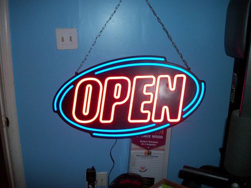 VPC Lighted Open Sign, Measures 35&#034;W x 18&#034;T, 120-Volt