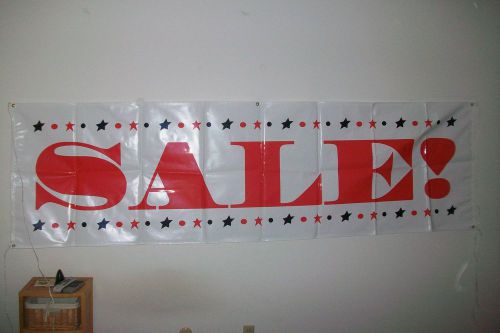 &#034;SALE&#034; 3&#039;x10&#039; Poly Banner, New, Ropes &amp; Grommets