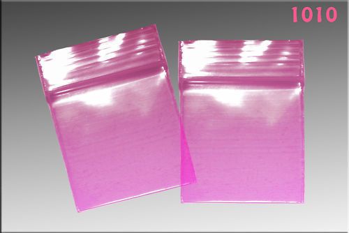 Zip Lock baggies 1.0 x 1.0 (1000/pack) by Apple - Pink