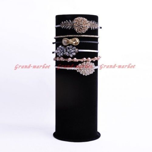 Black velvet jewelry bangle bracelet watch chain stand bars display rack holder for sale