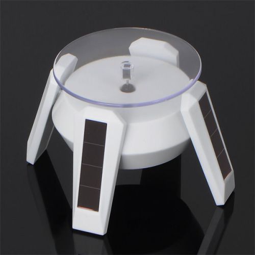 New Solar Powered 360 degree Rotating Display Stand Turn Table Plate Turntable D