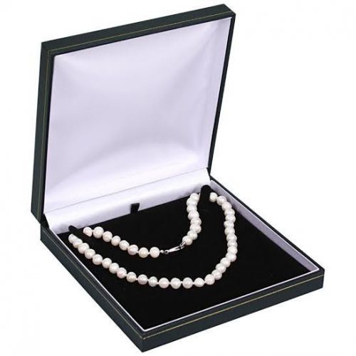 CLASSIC BLACK LEATHERETTE NECKLACE BOX NECKLACE GIFT BOX LARGE JEWELRY BOX DEAL