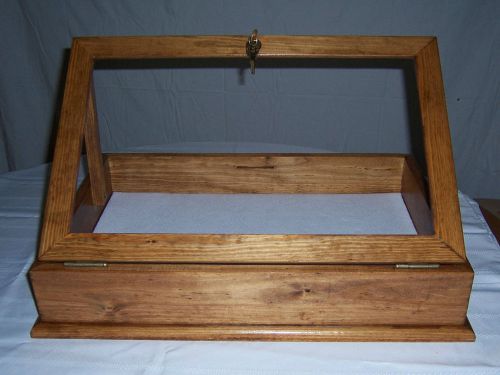 Wood &amp; Glass HANDMADE Jewelry Display Case...SHIPPING INCLUDED!