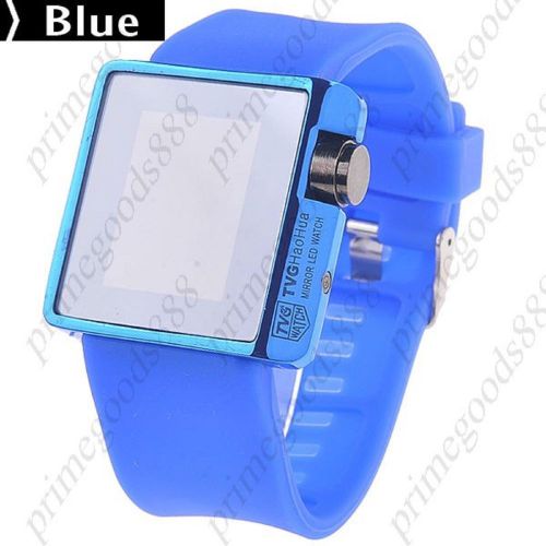 Unisex digital led with soft rubber strap wrist watch in blue free shipping for sale