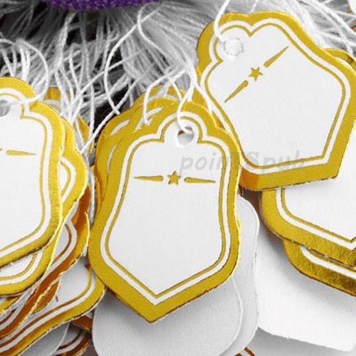 Pack Label Tie String Price Display Tag Tags 25x18mm CHIC