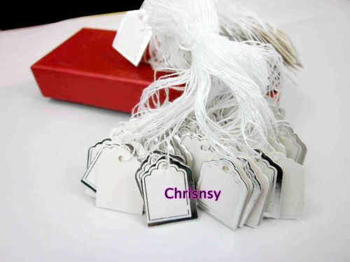 500pcs Label Jewelry Price Pricing Tags Silver 17x23mm