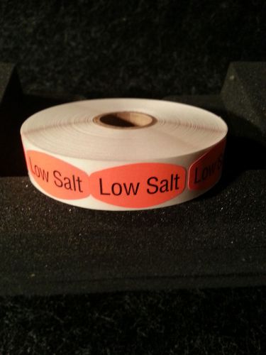 1.5&#034; x .75&#034; LOW SALT LABELS 1000 ea PER ROLL 1M/RL free shipping STICKERS