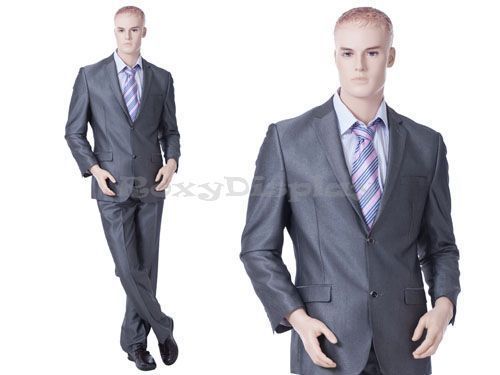 Male Fiberglass Realistic Mannequin with Molded Hair Dress From Display#MC-MIK02