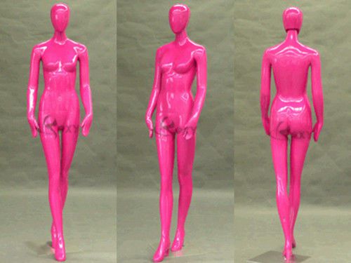 Female Fiberglass Egg Head Pink Color Mannequin Dress Form Display #MD-HF52PK