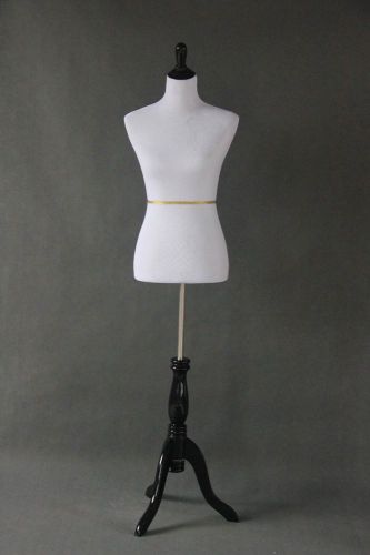 White Dressmaker Mannequin Fashion Form Wood Base Designer Fashion Student Sew