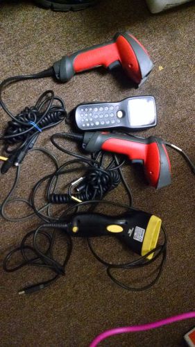 Variety lot of 4 scanners wasp, hand held, chhp  wdt2200lg for sale