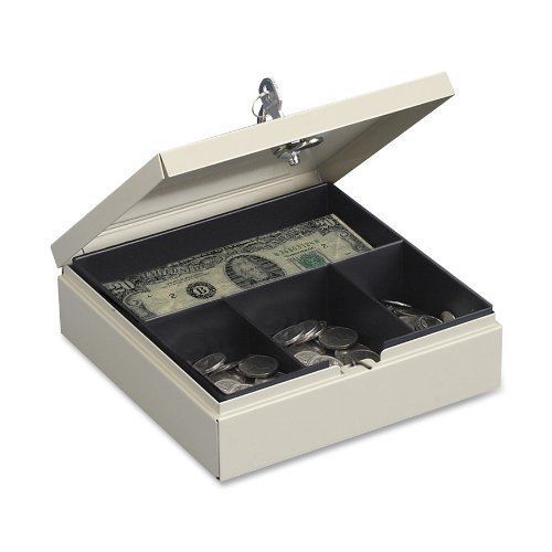 Mmf drawer safe cash box with lock - 4 bill - steel - sand - 2.3&#034; (mmf227107003) for sale