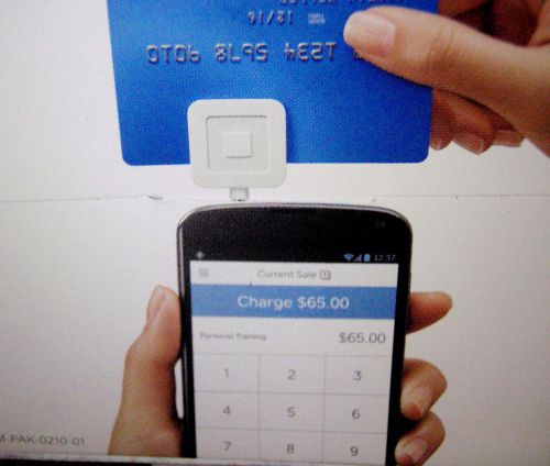 Get Paid Fast w Square Credit Card Reader+Stickers-IPhone/Android/Tablet-NR!