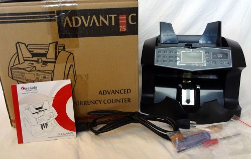 Cassida Advantec 75U Heavy Duty Currency Counter, UV Counterfeit Detection $699
