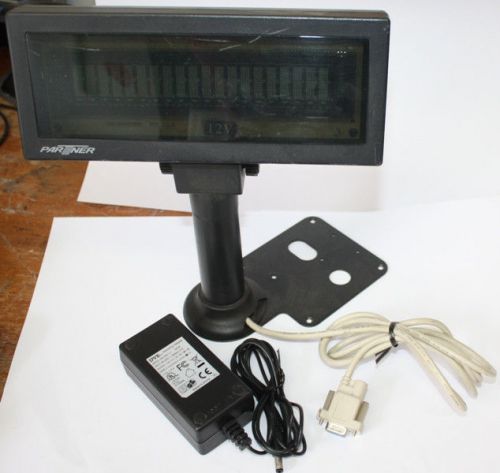 Partner Tech CD-5220 Series Cash Register Customer Pole Display Screen Black 12V