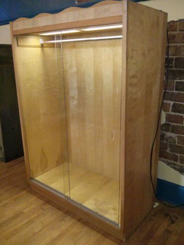 Vintage lighted Sliding Glass Door Display Case For Home or Your Business