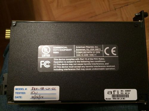 AFI RRX-48-LX-SC Fiber/Ethernet Module