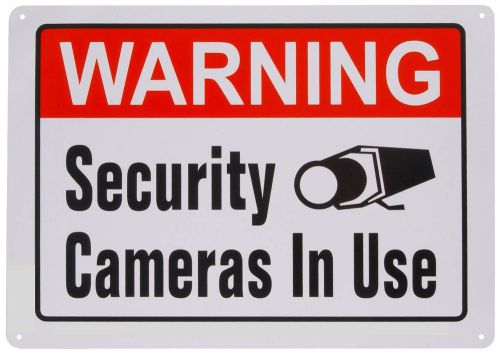 METAL SECURITY CCTV CAMERA HOME MONITORING ALARM SYSTEM IN USE WARNING YARD SIGN