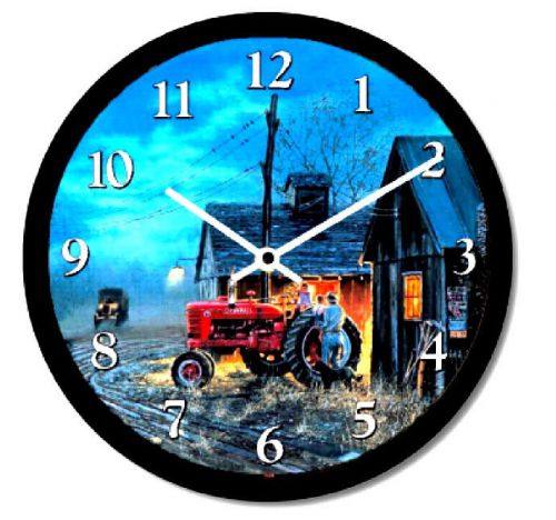 New FORD 8N Tractor Wall Clock 10&#034; Round DAVE BARNHOUSE Starting Them Young