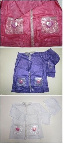 WHOLESALE JOBLOT Infant Kids Childrens Rainwear Coats Macs HEART POCKET