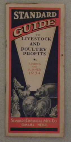 Standara Guide Livestock &amp; Poultry 1934 - Advertising Old Remedies and Chemicals