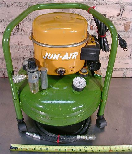 Jun-air model no. 6, 4 gallon, 115 vac, 120 psi lab air compressor - 1980 for sale