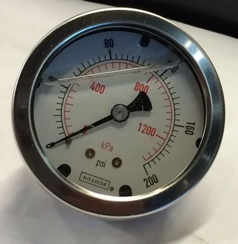 Noshok 25-911-200 liquid filled pressure gauge for sale