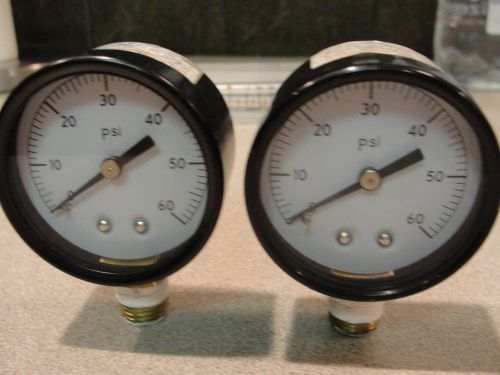 (2) Air Compressor / Hydraulic Pressure Gauge 0-60 PSI 2&#034; Face 2 included