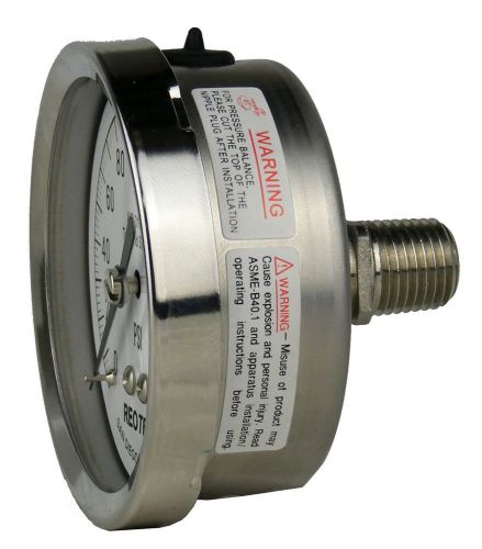 Reotemp pr25s1c4p20 heavy-duty repairable pressure gauge, dry-filled, stainle... for sale