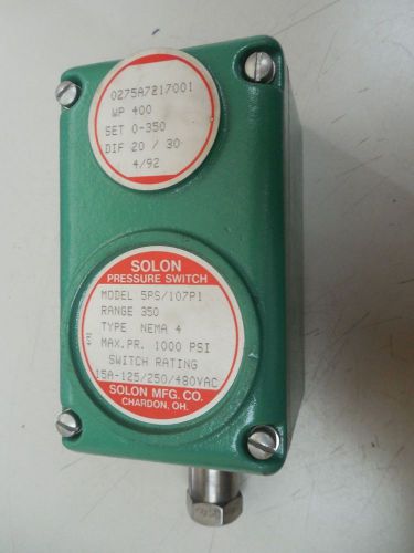 New solon pressure switch 5ps/107p1 5ps107p1 range 350 type nema 4 1000 psi max. for sale