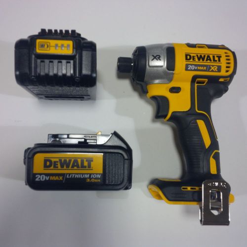 New dewalt dcf886 20 volt brushless cordless 1/4 impact driver, 2 dcb200 battery for sale