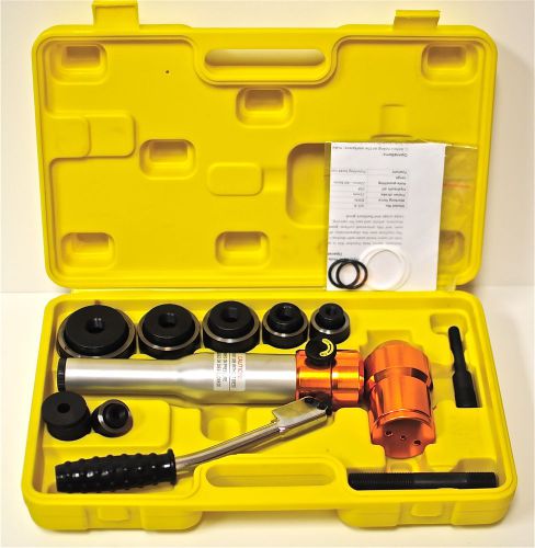Hydraulic Knockout Punch Kit 6T Hole Puncher Knock Out 90 deg Hand Pump Conduit