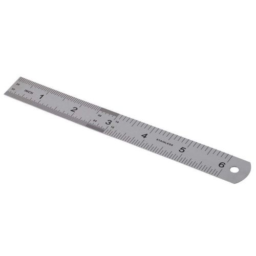 15cm double side stainless steeleasuring straight ruler tool 6 inches new ms for sale