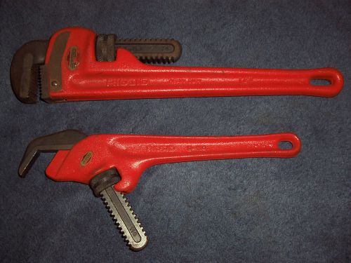 2 Ridgid Pipewrenches 14&#034; and E-110 Offset Nice!