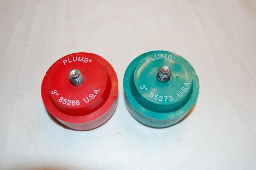 Pair of Plumb 3&#034; Soft Faces Hammer Replacement Heads 85266 &amp; 85273