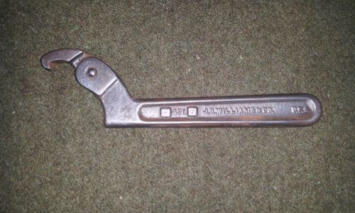 J.h.williams spanner wrench adjustable hook 3/4-2&#034; no 471 for sale
