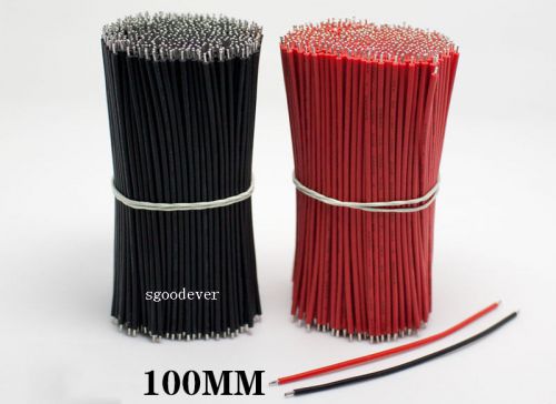 100pc 20AWG  red and black short processing line on the tin solder wire welding