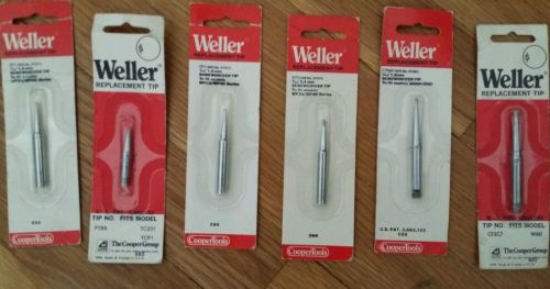 NEW Weller 6 REPLACEMENT TIPS in sealed pckg ST1, ST2, CT5C7, PTB8...