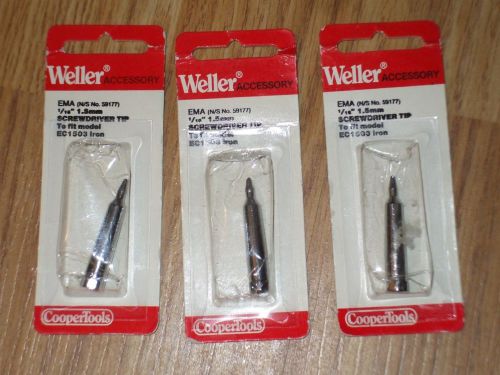 3  pieces of Brand New Weller EMA 1/16&#034; soldering iron tips, tiplets,EC1503