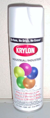 New box lot of 6 krylon k01501a00 hl1802ef industrial spray paint white 12oz can for sale