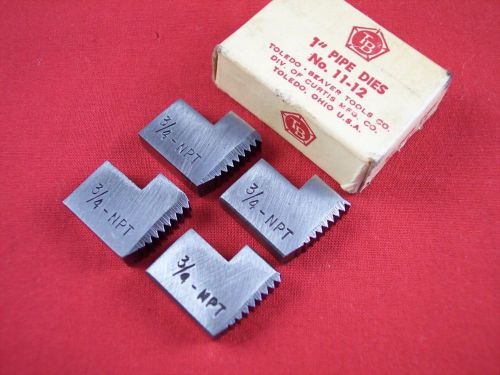 Toledo Beaver NPT Pipe Threading Dies Fit 11 12 30 31 00 Die Heads Pick Size New