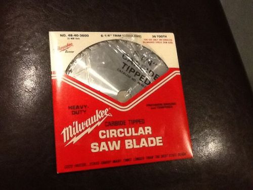 Milwaukee 48-40-3600 6-1/4&#034; 36 TOOTH CARBIDE TIP 20MM HOLE NEW IN THE PACKAGE