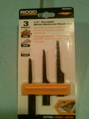 RIDGID 3.6&#034; Straight Multi-Material Saw Blade Kit- RBR3633SCA- NEW in Package
