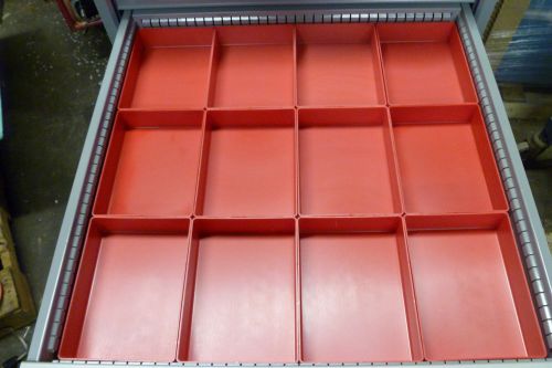 12- 6&#034;x8&#034;x2&#034;  plastic boxes bins fit lista vidmar toolbox organizer tray divider for sale