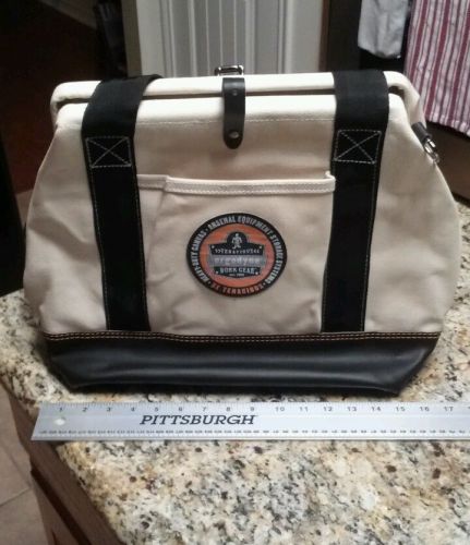 Ergodyne arsenal 5774 canvas/ leather bottom bag.  heavy duty tool bag for sale