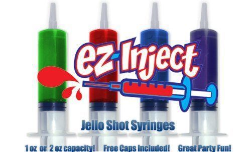 50 Syringes 50 Pack Ez-injecttm Jello Shot Syringes (Large 2.5oz) Brand New!