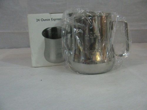 24 OUNCE ESPRESSO MILK FROTHING PITCHER. 18/10 STAINLESS STEEL NEW