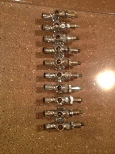 10 Used  Beer Faucets For Tower Or Kegerator Shank All Need Plungers