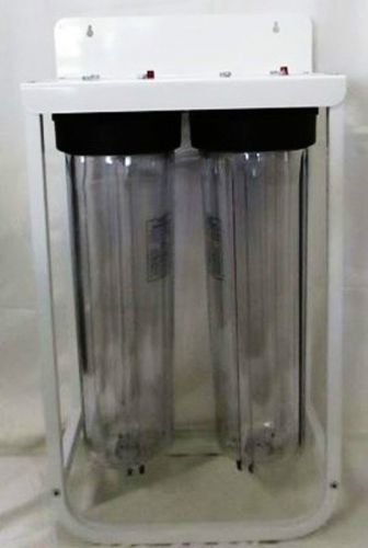 2-20&#034; big clear housing with stand bracket for 4,5&#034; x 20&#034; filter/cartridge  1&#034; for sale