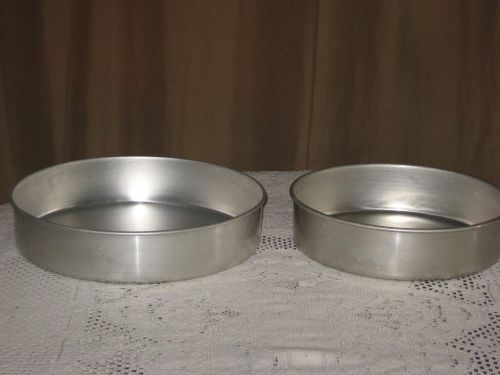TWO PIECE ROUND CAKE BAKING METAL PANS for WEDDING or OTHER